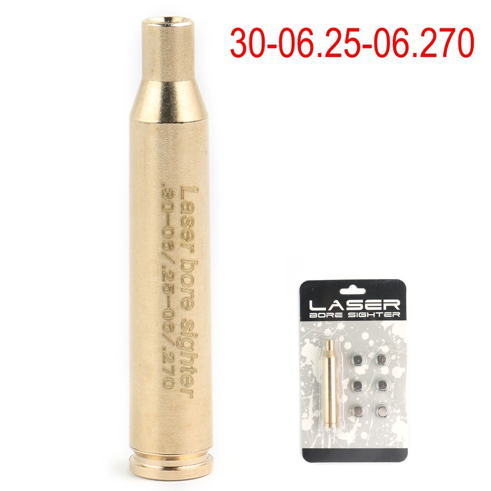 US Red Dot Laser 30-06 25-06 270 Boresighter Brass Cartridge Bore Sighter Rifle