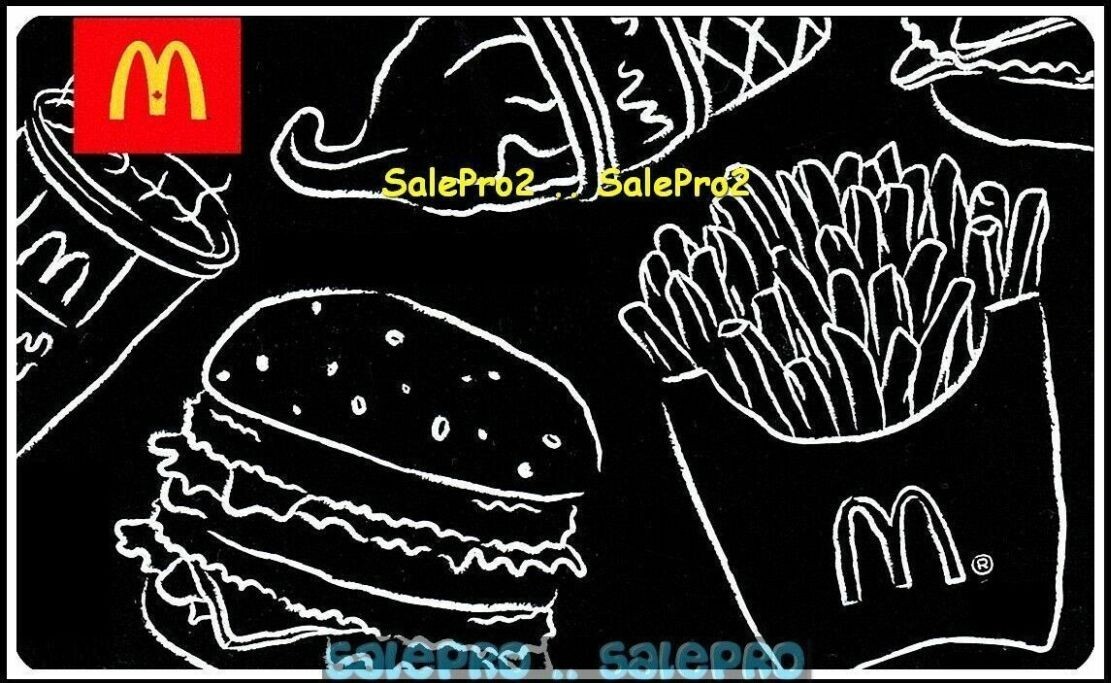 McDONALD FRENCH FRIES BURGER COFFEE CONTOUR DISPLAY RARE COLLECTIBLE GIFT CARD
