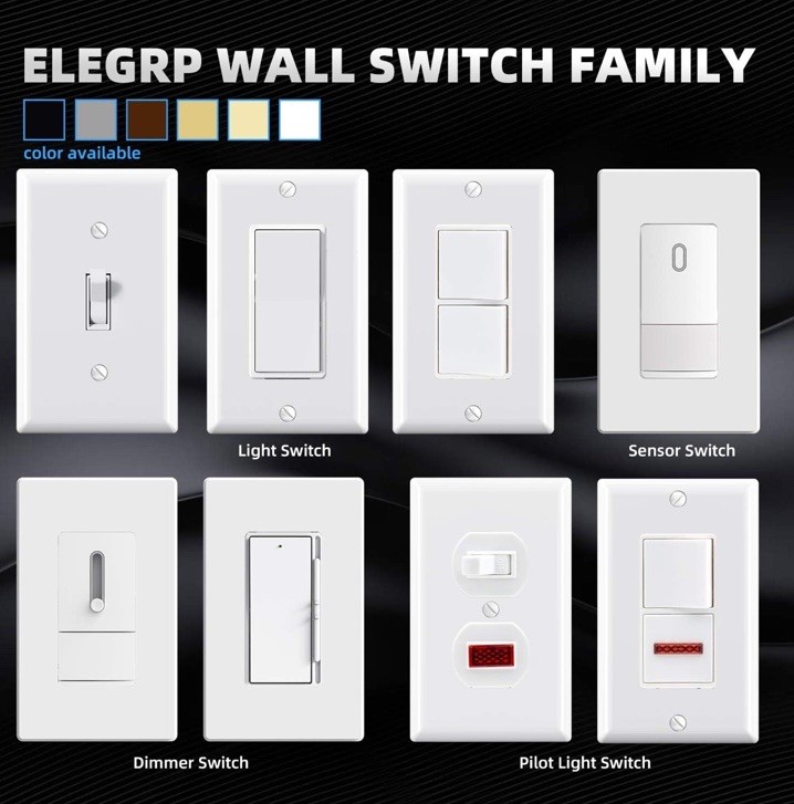 20 Pack Glossy White Single Pole Decorator Light Switch, 15Amp, 120-277V, UL