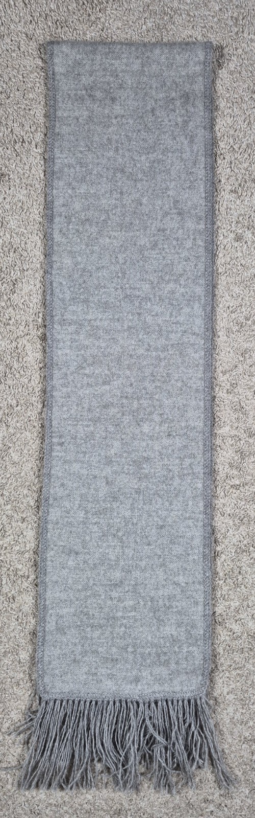 Peruvian Link Connection 100% Alpaca Woven Tassel Fray Scarf Womens Gray