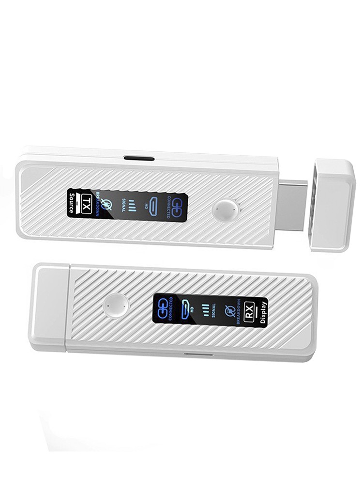 HDMI Wireless Screen Projector 50M Video Transmitter Receiver Same Screen white