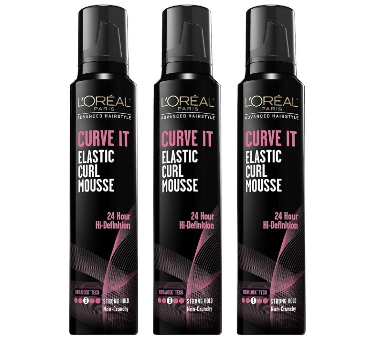 L'Oreal Advanced Hairstyle Level 3 Curve It Elastic Curl Mousse 8.3 oz (3 Pack)