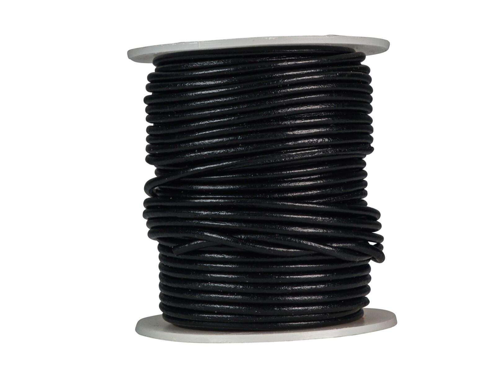 Round Leather Cord 2mm x 25m: Black (297C-CL20x25BK) 8UW8