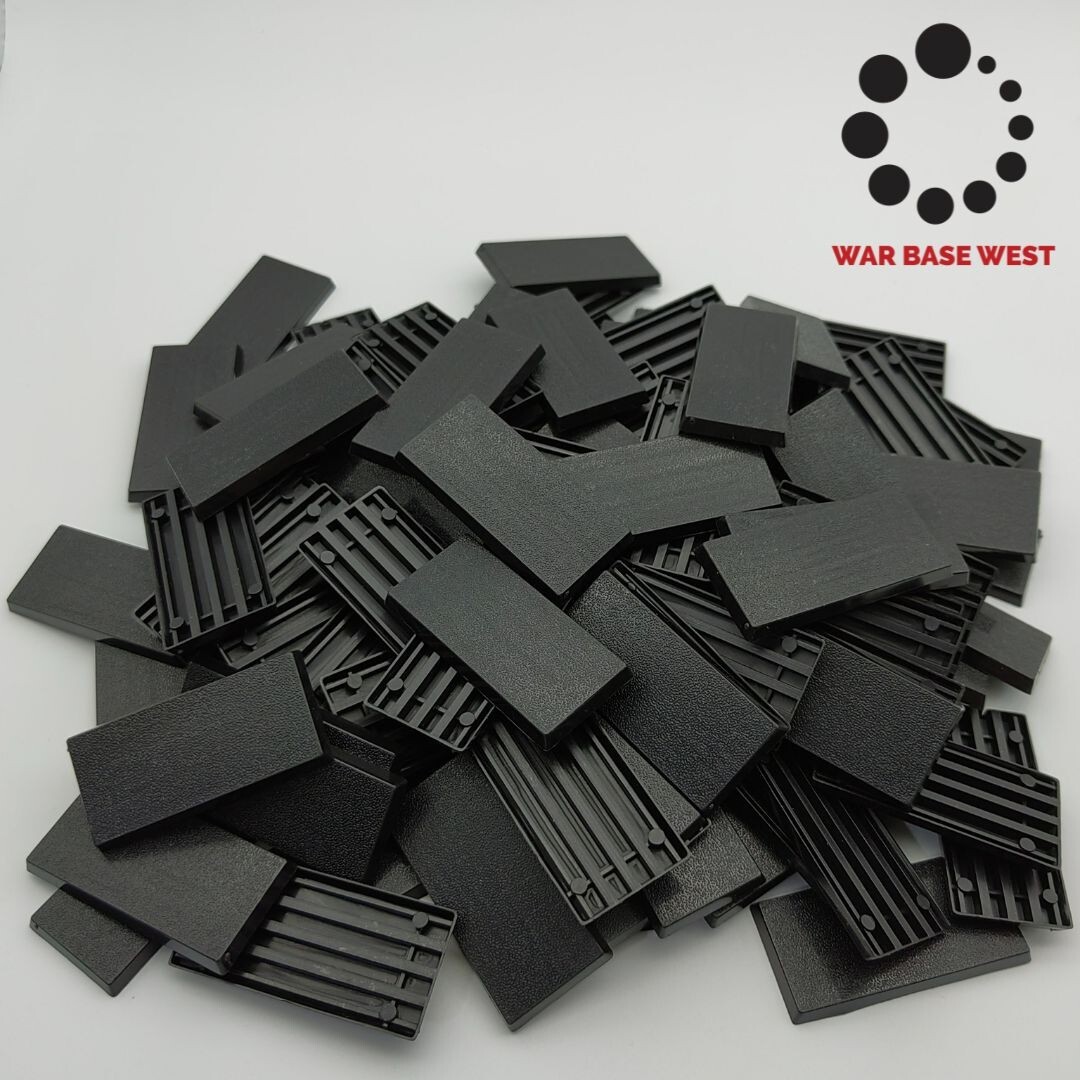 Lot Of 100 25mm X 50mm Rectangular Calvary Bases Used For Warhammer Fantasy