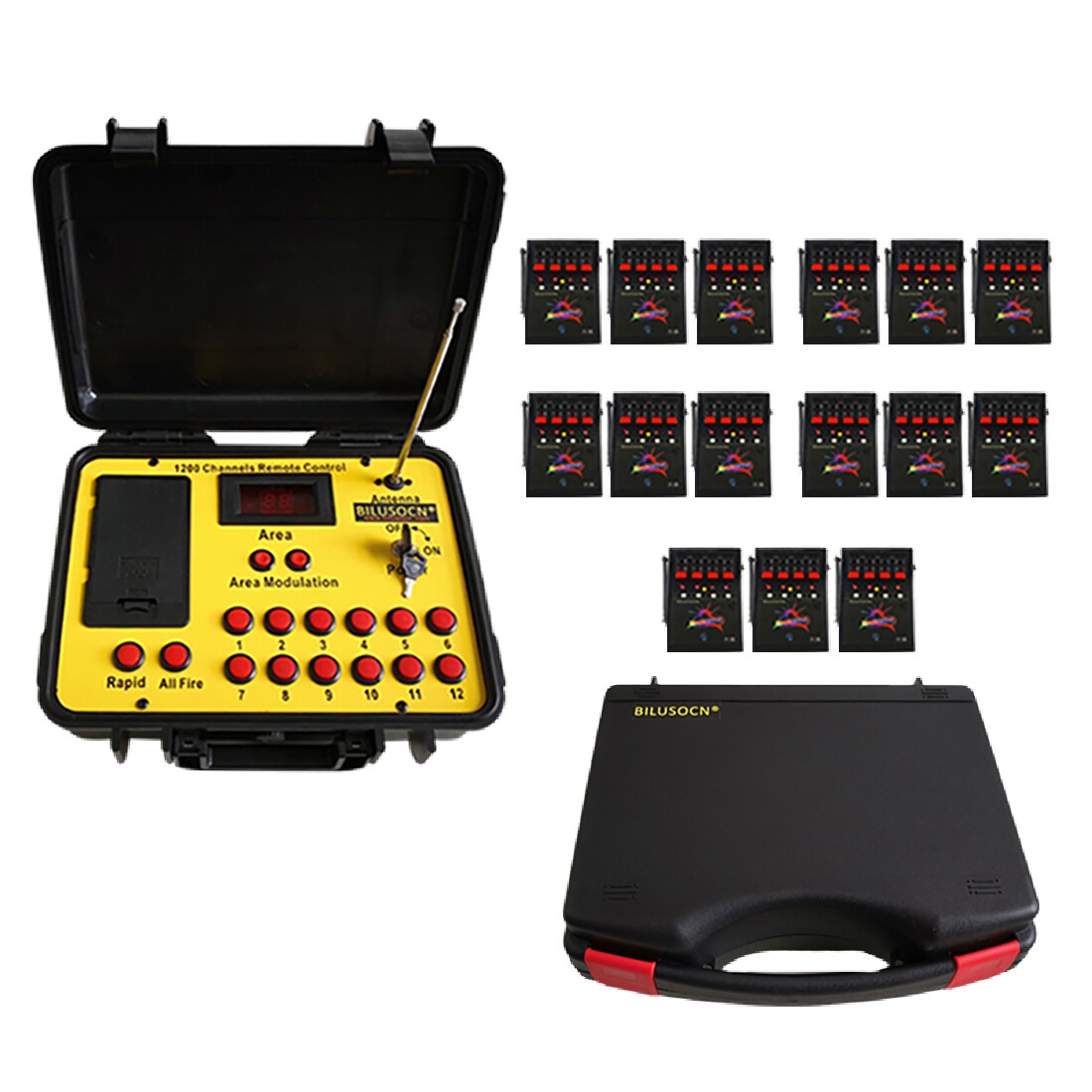 1200cues wireless control 60 Cues ABS Waterproof Case Fireworks Firing system