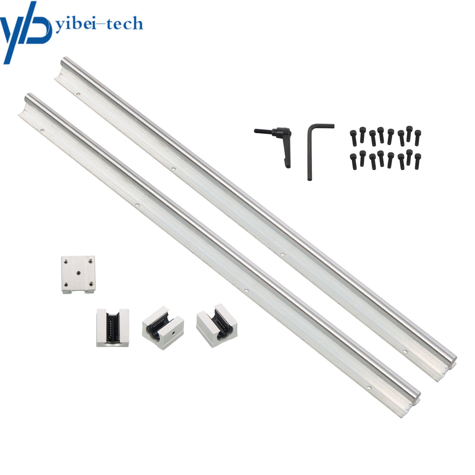 2Pcs SBR16-700mm Linear Bearings With 4 PCS SBR16UU Carriage Bearing Blocks