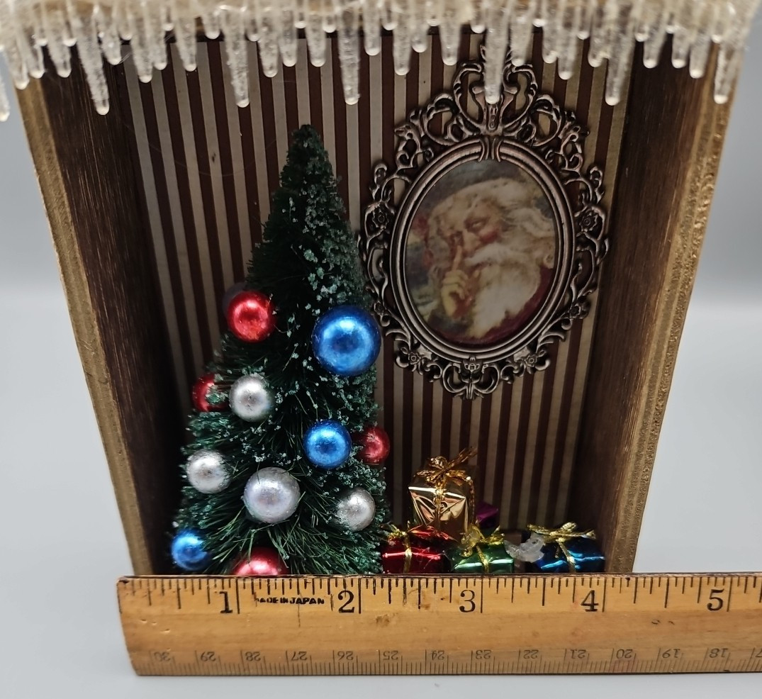 Pair Handmade Decorative Xmas Shadow Boxes, 22B