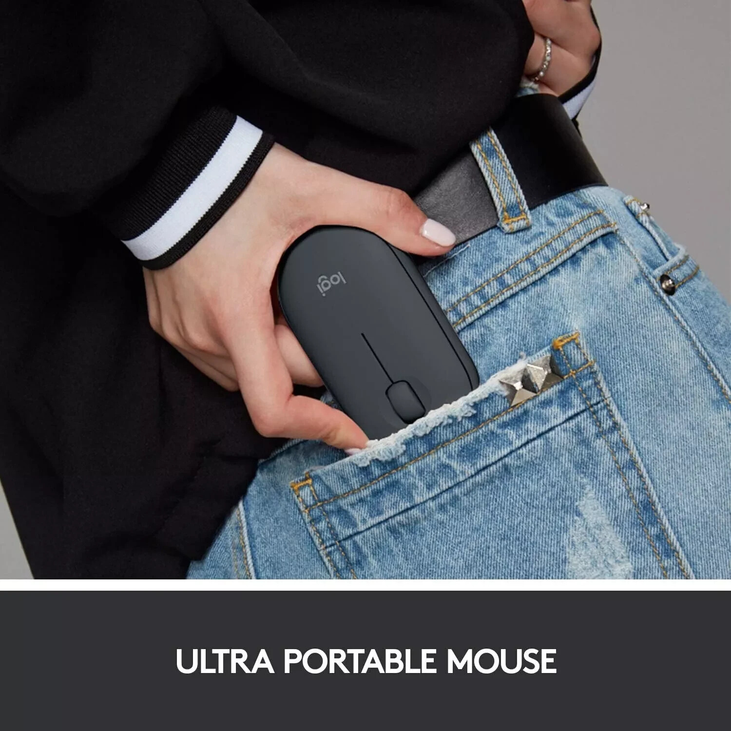 Logitech Pebble i345 Wireless Bluetooth Mouse for iPad, Graphite (910-005948)