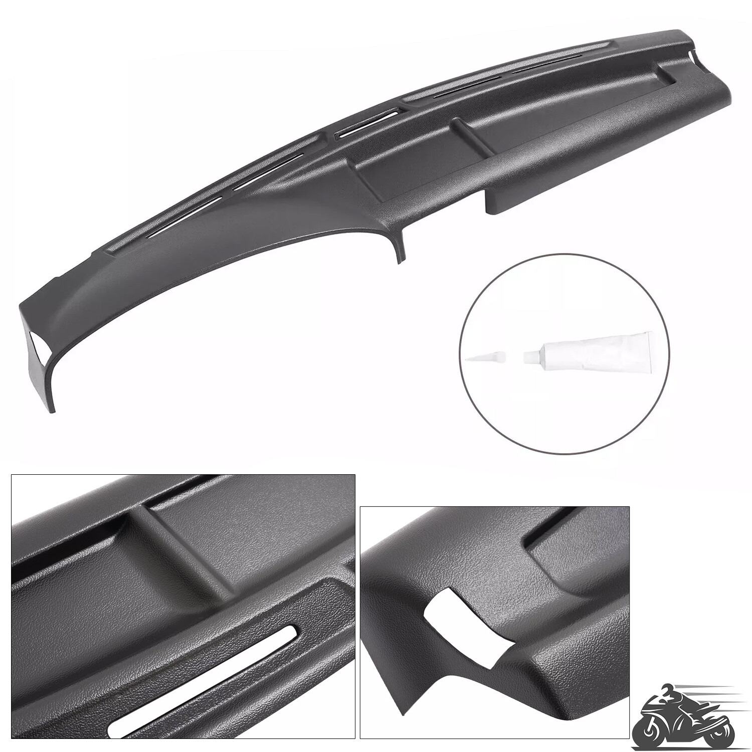 Black Dashboard Dash Cover Fits For Ford F-150 F-250 F-350 Bronco 1992-1997