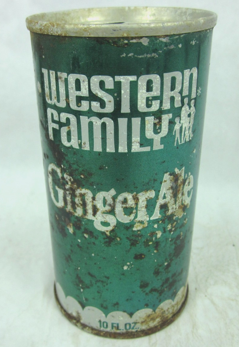 WESTERN FAMILY Ginger Ale soda pop can 10oz Alberta Canada dumper
