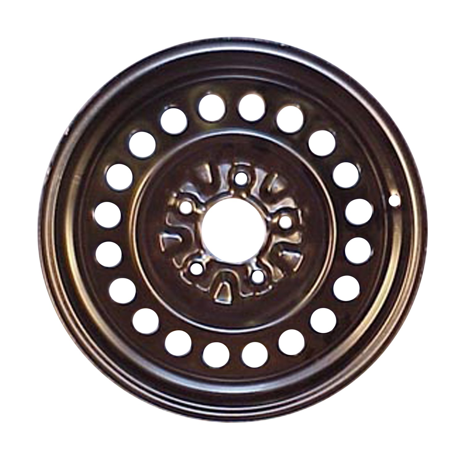 08027 Refinished 15x6 Black Steel Wheel Fits 1997-2004 Buick Century