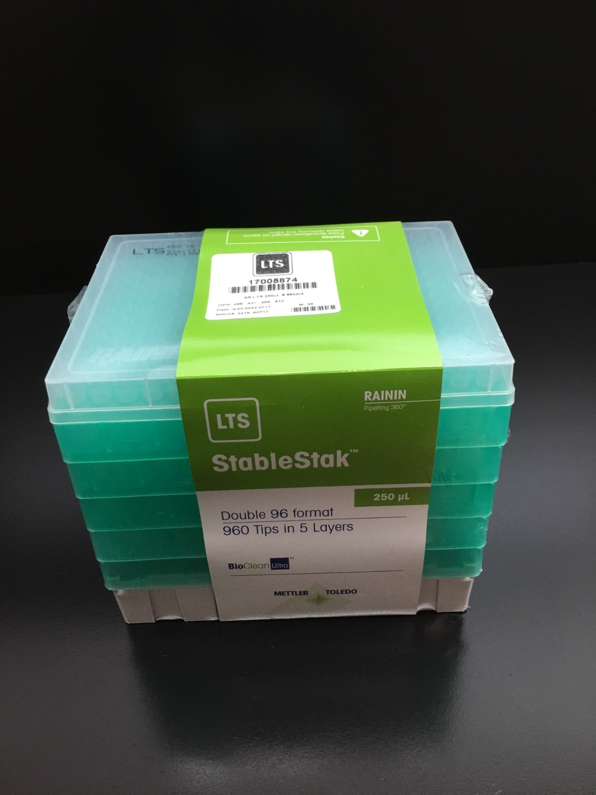 Mettler Toledo Rainin Cat No 17005874 Pipette Tips SS LTS 250µL S 960A/5