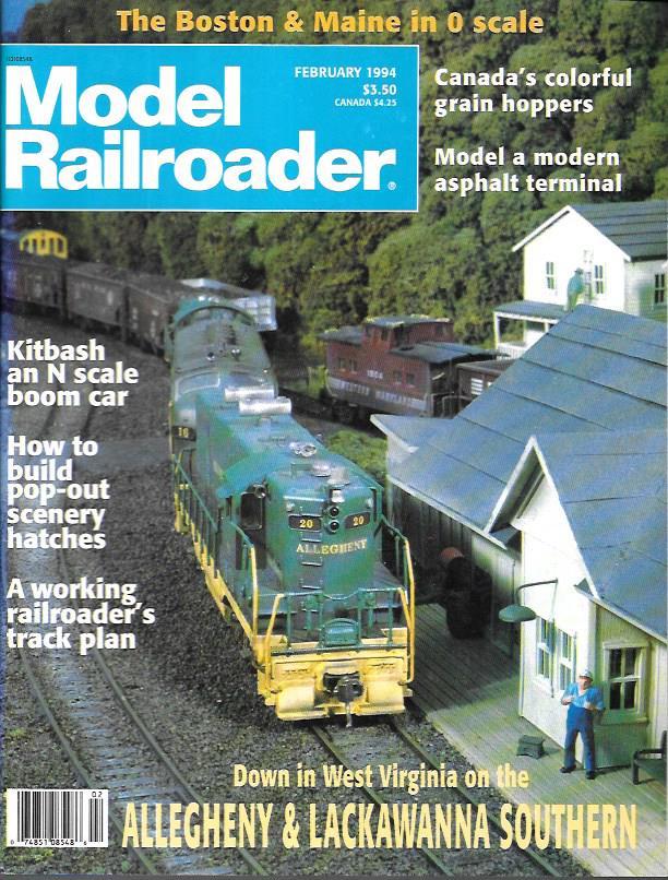 Model Railroader Feb.1994 N HO Scale Coal Allegheny Asphalt Canada Hopper B&M