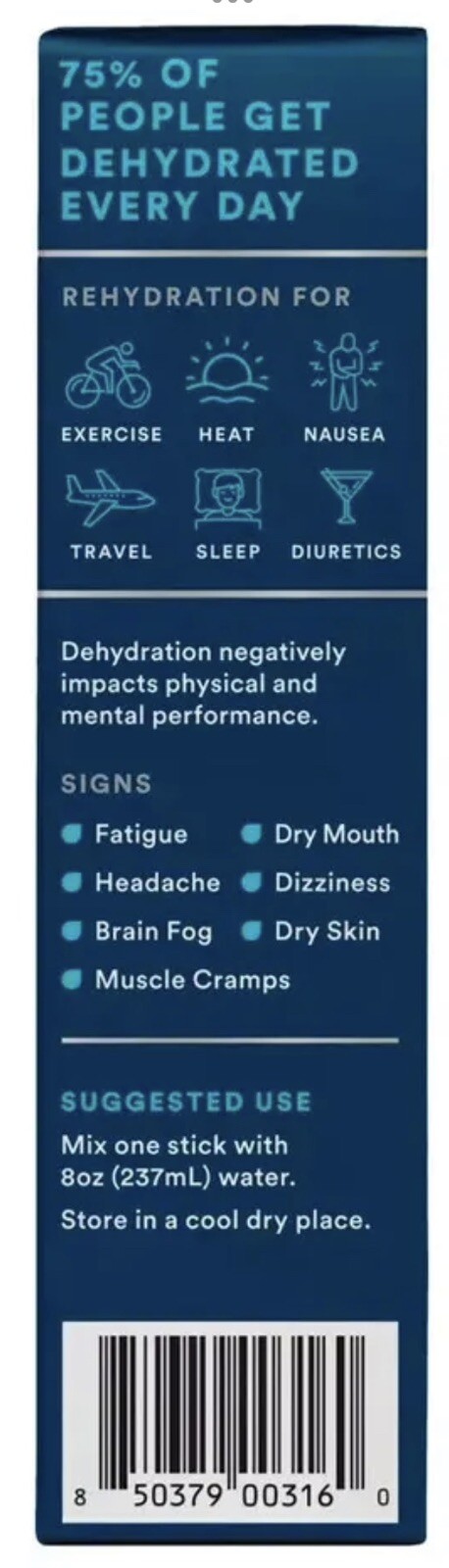 48 COUNT DripDrop Hydration Powder Sticks, 4 FLAVORS. EACH MAKES 16 Ozs, NOT 8 !