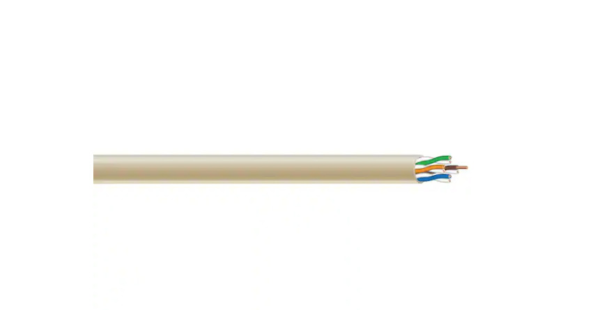 Southwire 300 ft. Tan 24/4 Solid CU CAT5e CMR-CMX Indoor/Outdoor Data Cable