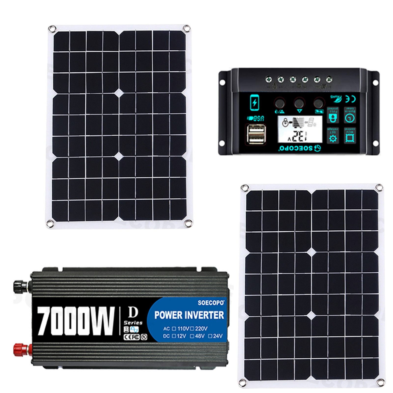 7000W Sine Wave Inverter Solar Kit | Complete Inverter 12V24V-110V/220VSV