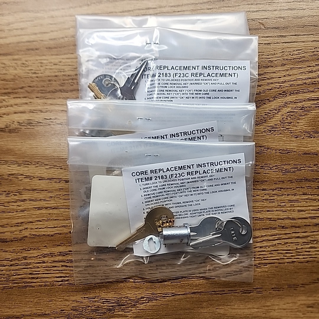 Locksmith Lock Plug Assembly Replacement Lot W/ Extra Cores & Espagnolette Locks