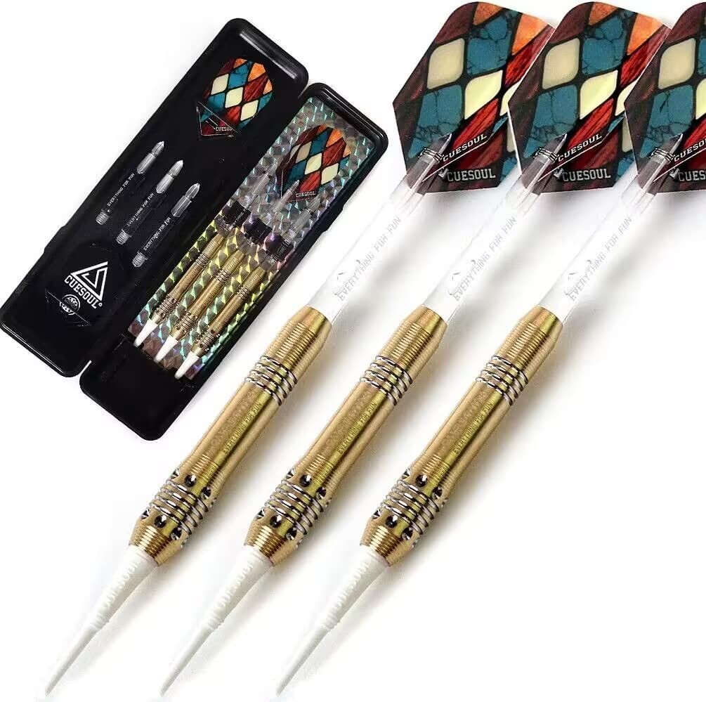 CUESOUL Black Scorpion 16g Soft Tip Darts with Dart Case CSBCD005