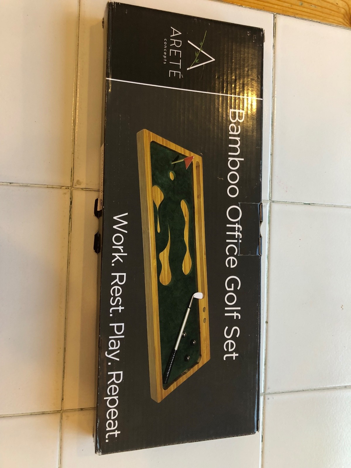 Golf Lover's gift package including balls, desk golf, etc. Unopened