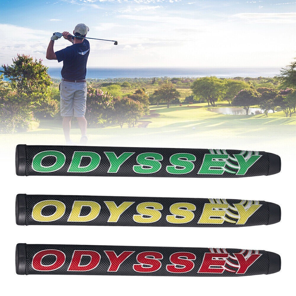 Odyssey Toulon Design Stroke Lab Oversize Pistol Golf Putter Grip Red Yellow Gre