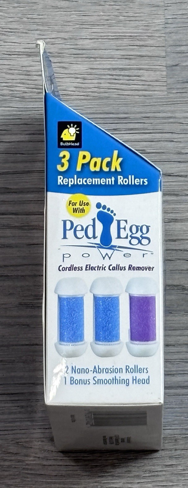 Genuine Ped Egg Power Callus Remover Refill 3 Pack Replacement Rollers NEW