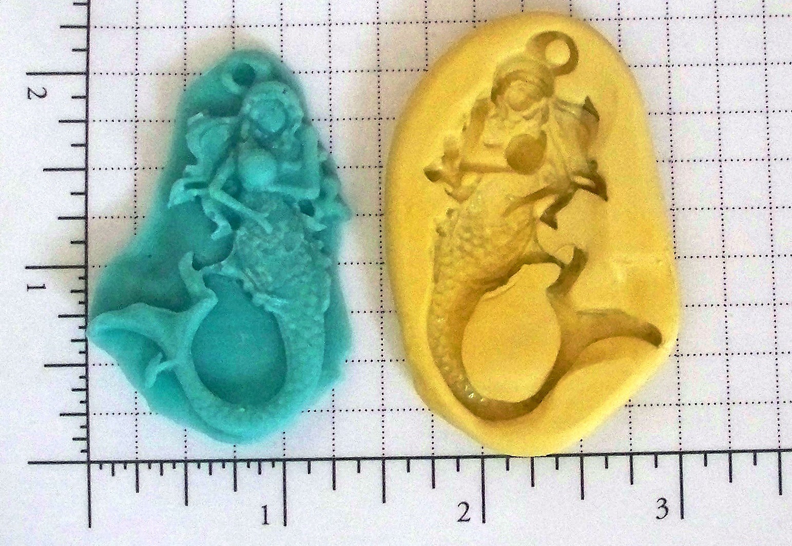 Mermaid f5 -Flexible Silicone Mold-Cake Cookie Crafts Clay Candy Resin Fondant