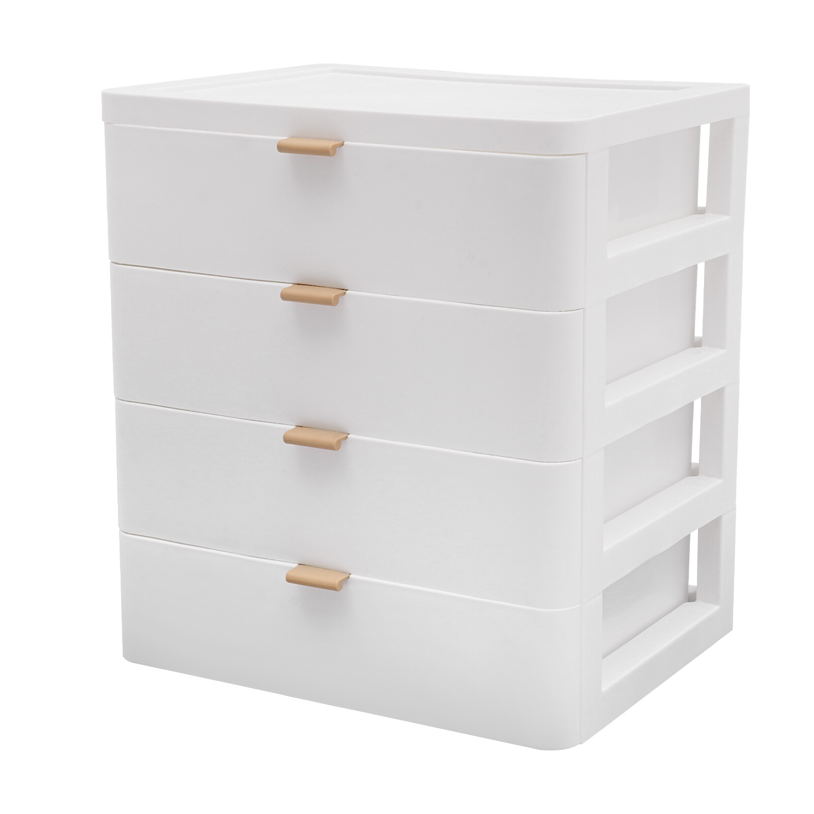 Modern Desktop Storage Box Drawer Organizer Desk Organizer with Drawer White NEW