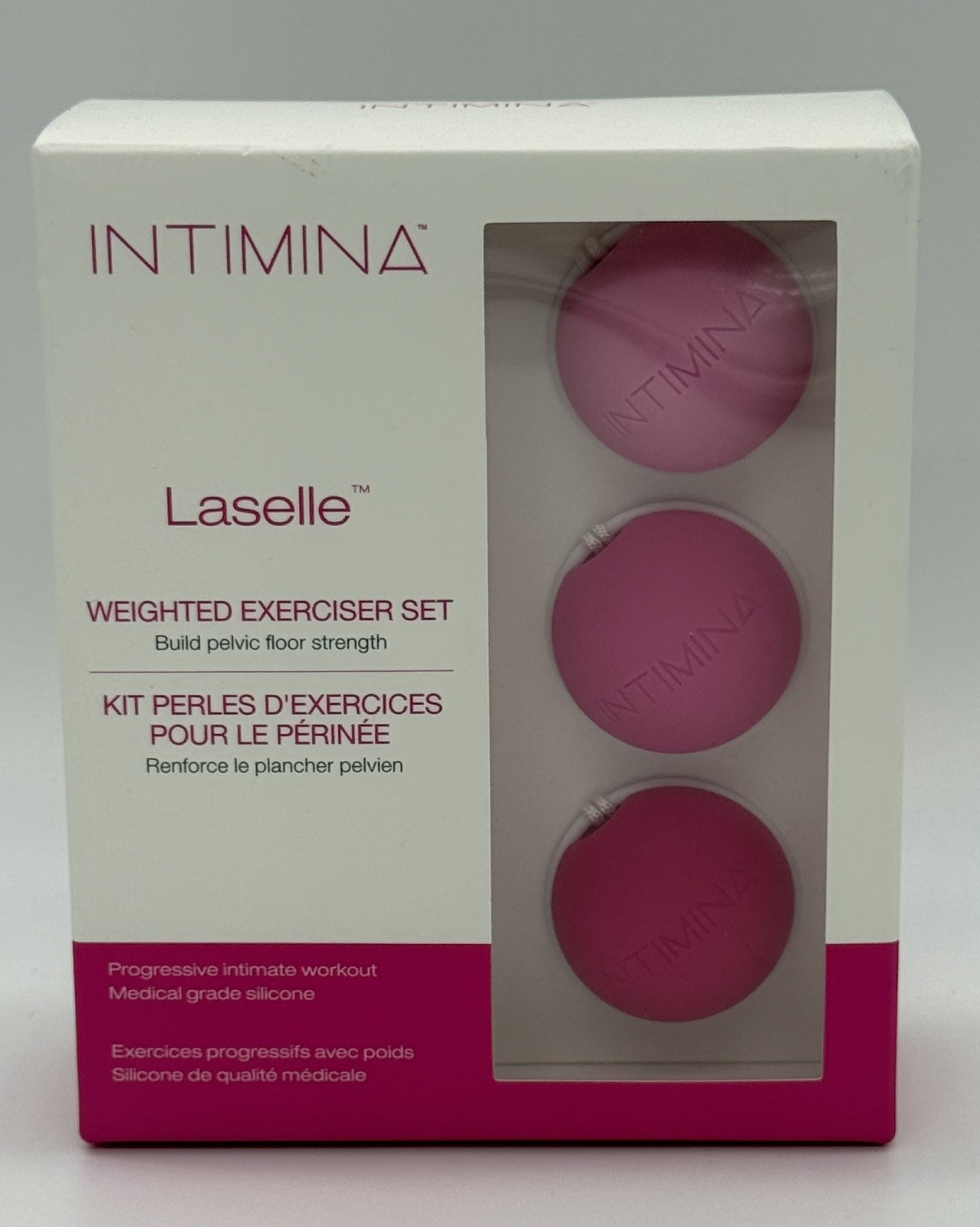 NEW UNOPENED Intimina Laselle Kegel Strengthens Pelvic Floor 3 Weighted Balls