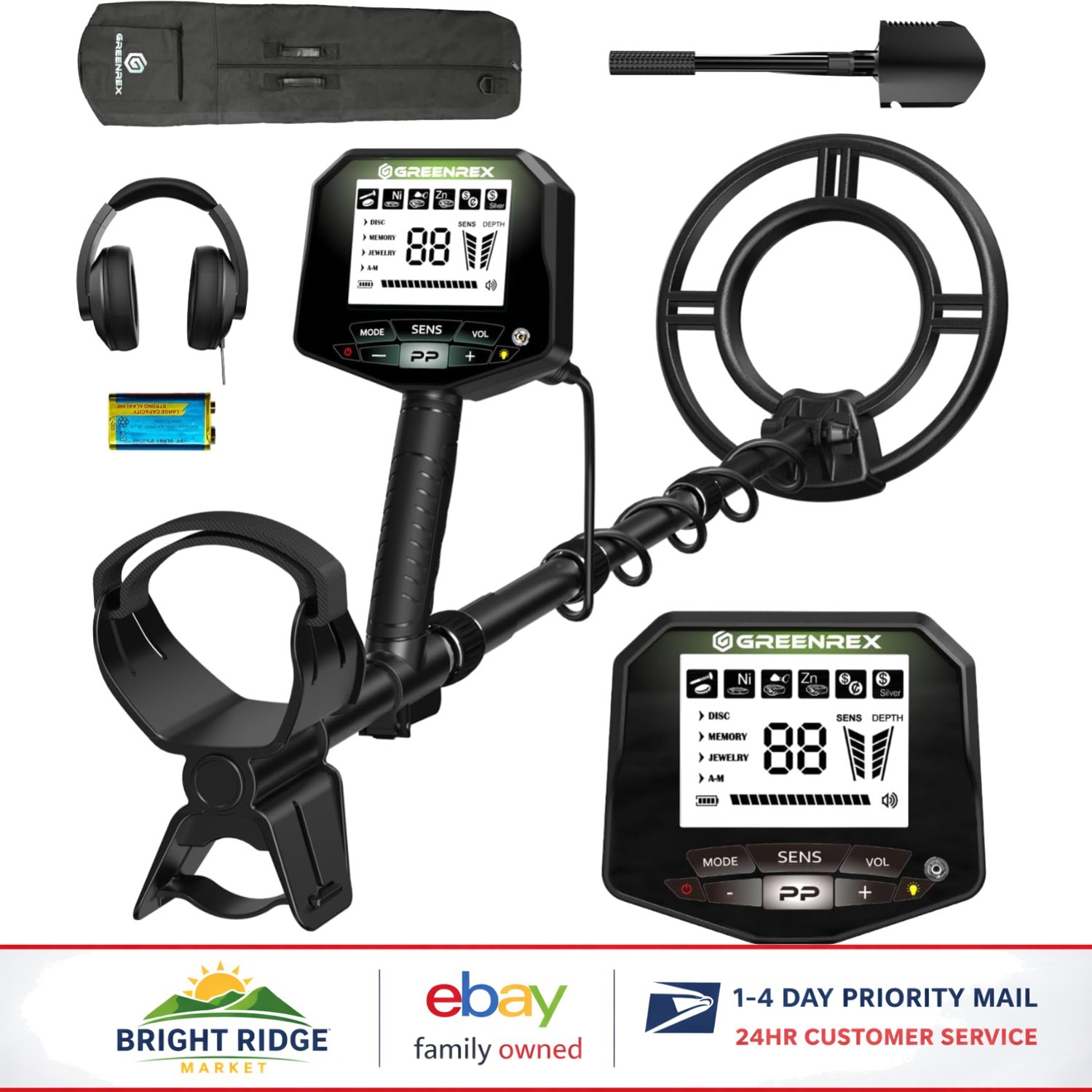 5 Mode Metal Detector Featuring Memory, Disc, and Pinpoint for Precise Detection