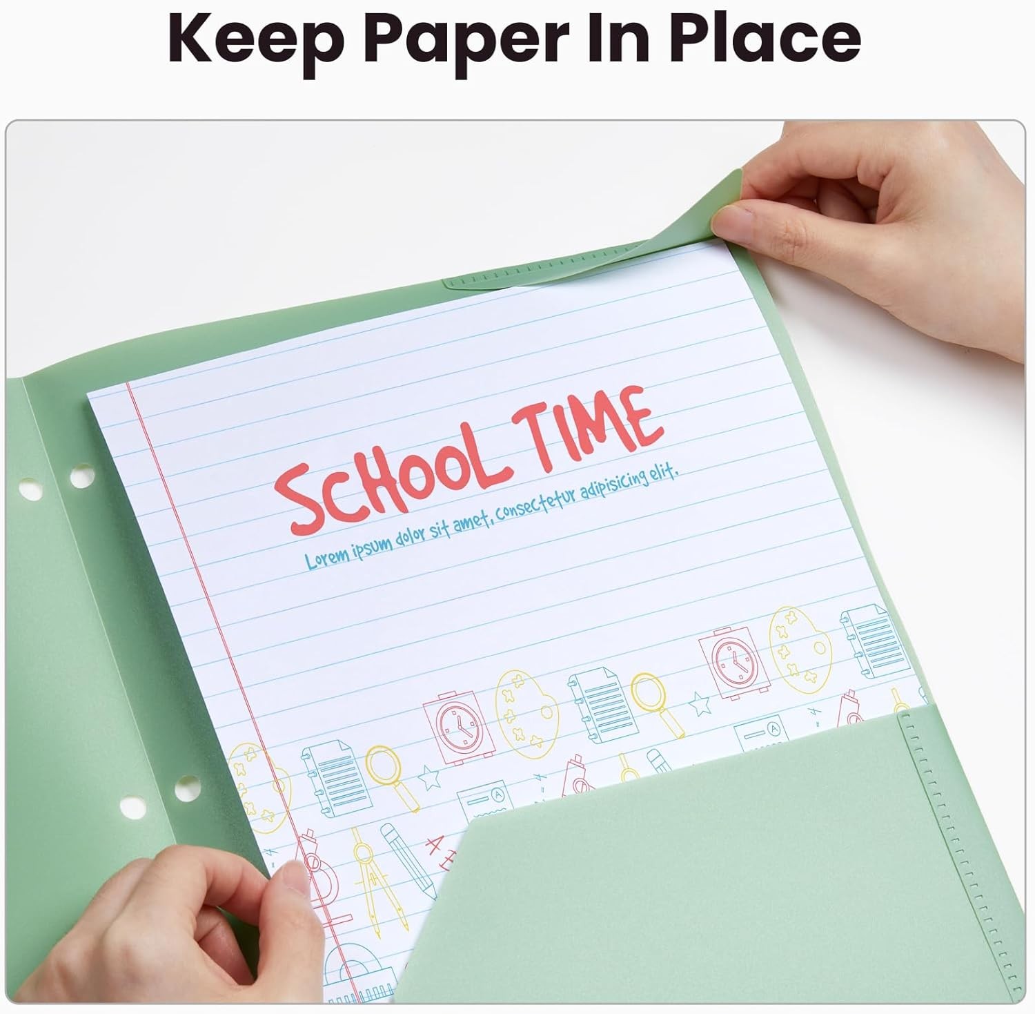 2-Poet Folders, Plastic Folders with Poets 3 Hole Punched, 1