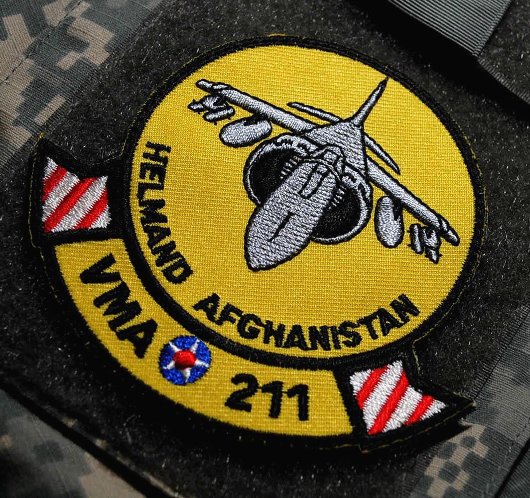 CAMP BASTION USMC AV-8B HARRIER JUMP JET ATTACK SQN VMA 211 SHOULDER SLEEVE SSI