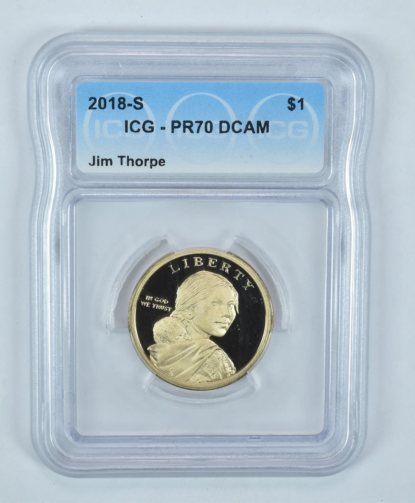 2018-S Sacagawea $1 Jim Thorpe PR70 DCAM ICG