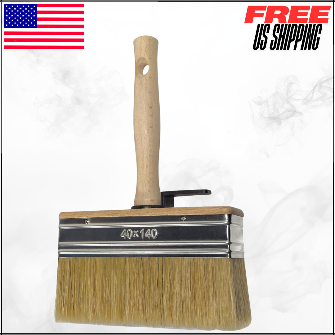 European Quality Natural Bristles Home Wood Walls Art Trim Furniture Brush 6"
