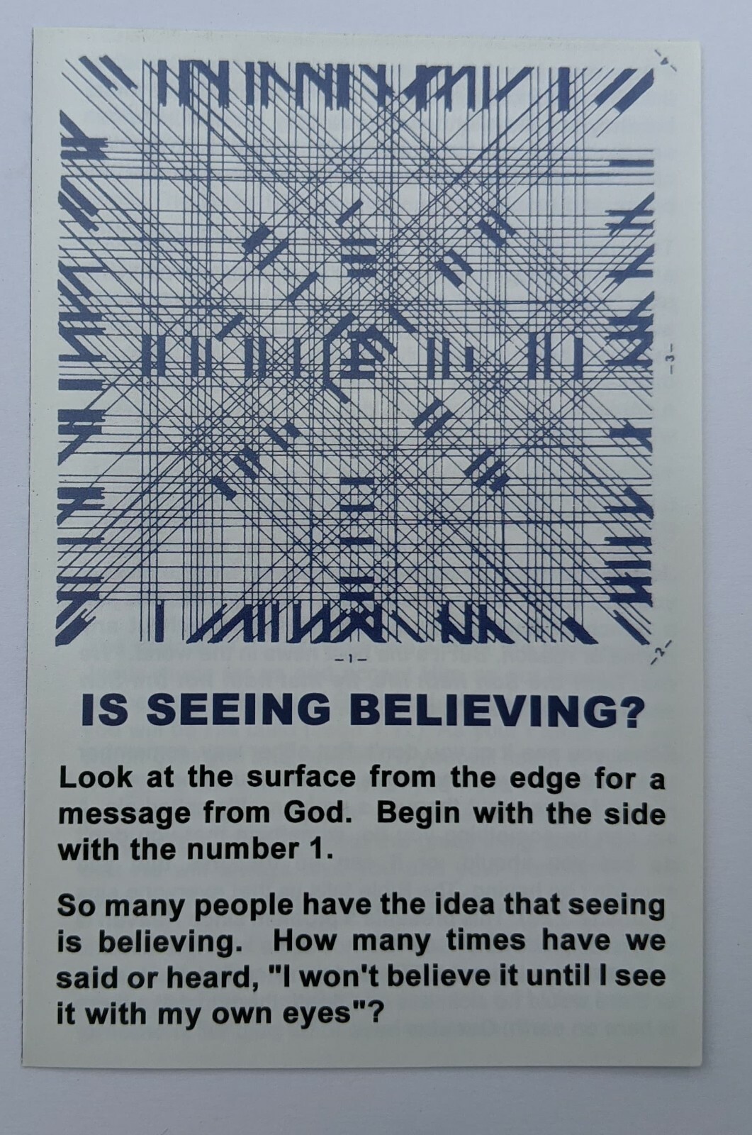 100 Illusion Gospel Tracts! At Cost! FREE SHIPPING! Share Your Faith In God