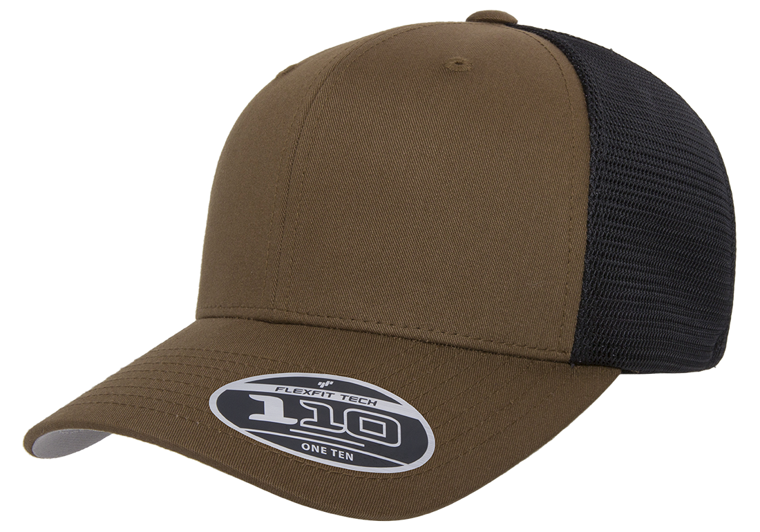 Flexfit Trucker Hat 110 6 Panel Adjustable OSFM Mesh Cap 2-Tone Flex Fit 110M/MT