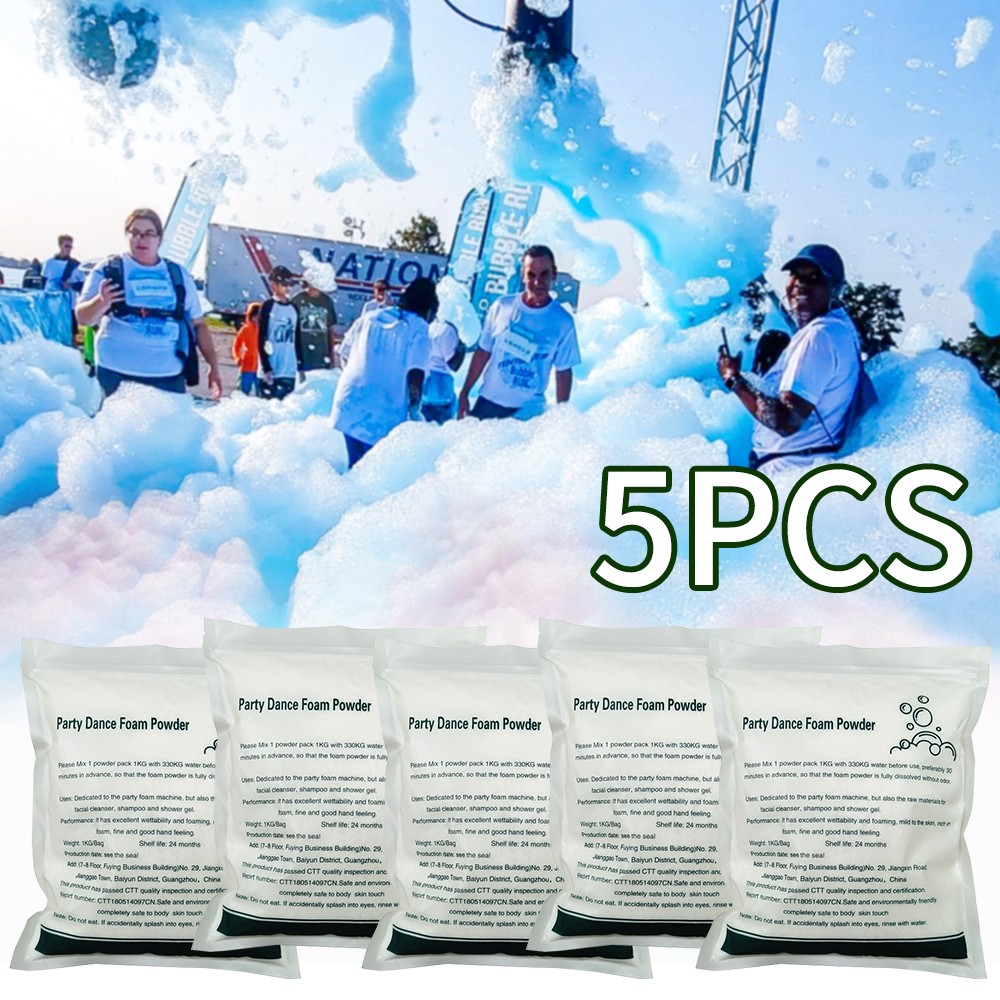 5 Pack Foam Powder Raw Material Pu Gel Chemical for Foam Party Machine