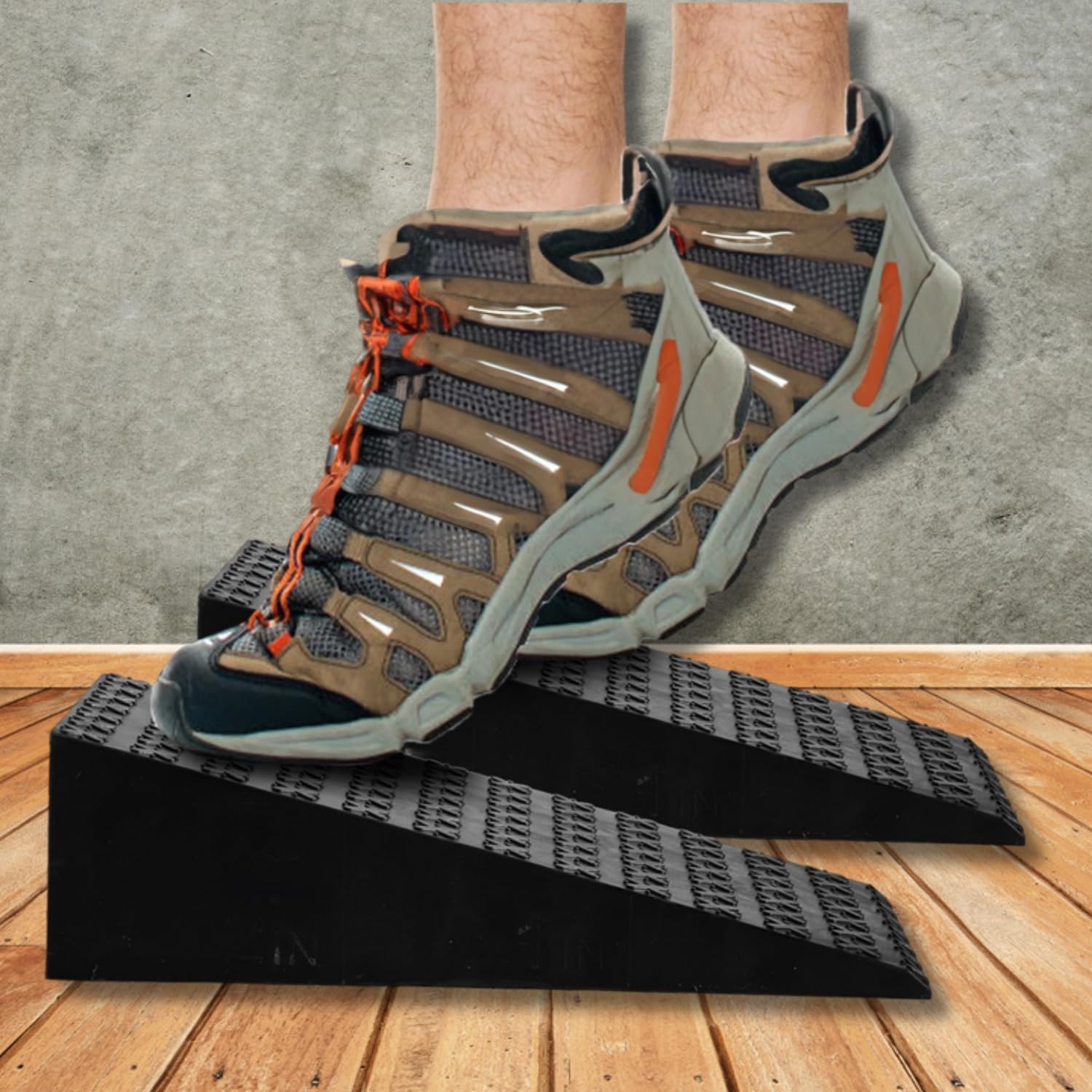2PCs Squat Wedge Block – Adjustable Slant Board for Heel Elevated Squats, Cal...