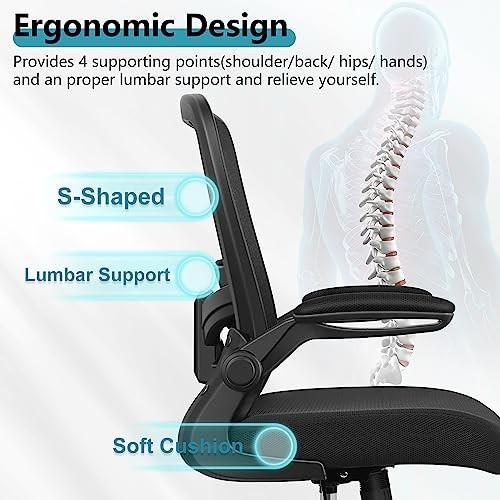 FELIXKING OFFICE ERGONOMIC DESK CHAIR BREATHABLE HIGH BACK LUMBAR SUPPORT BLACK