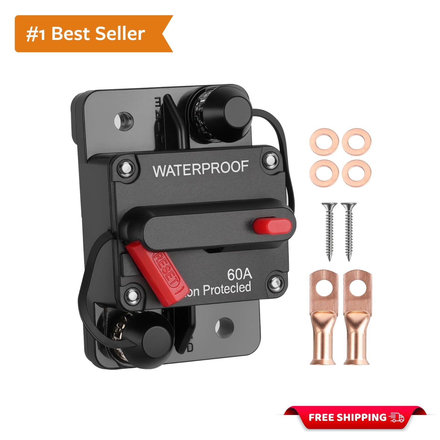 Resettable 60A Marine Circuit Breaker: Hassle-Free Protection for Trolling Motor