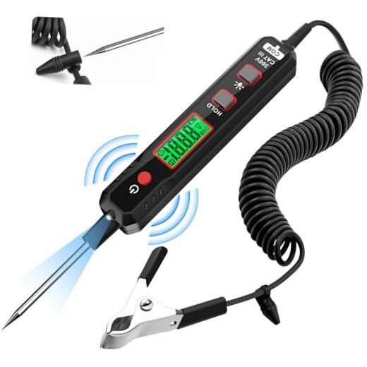 0.8V-100V DC Smart Automotive Test Light, Buzzer Circuit Tester with Sharp