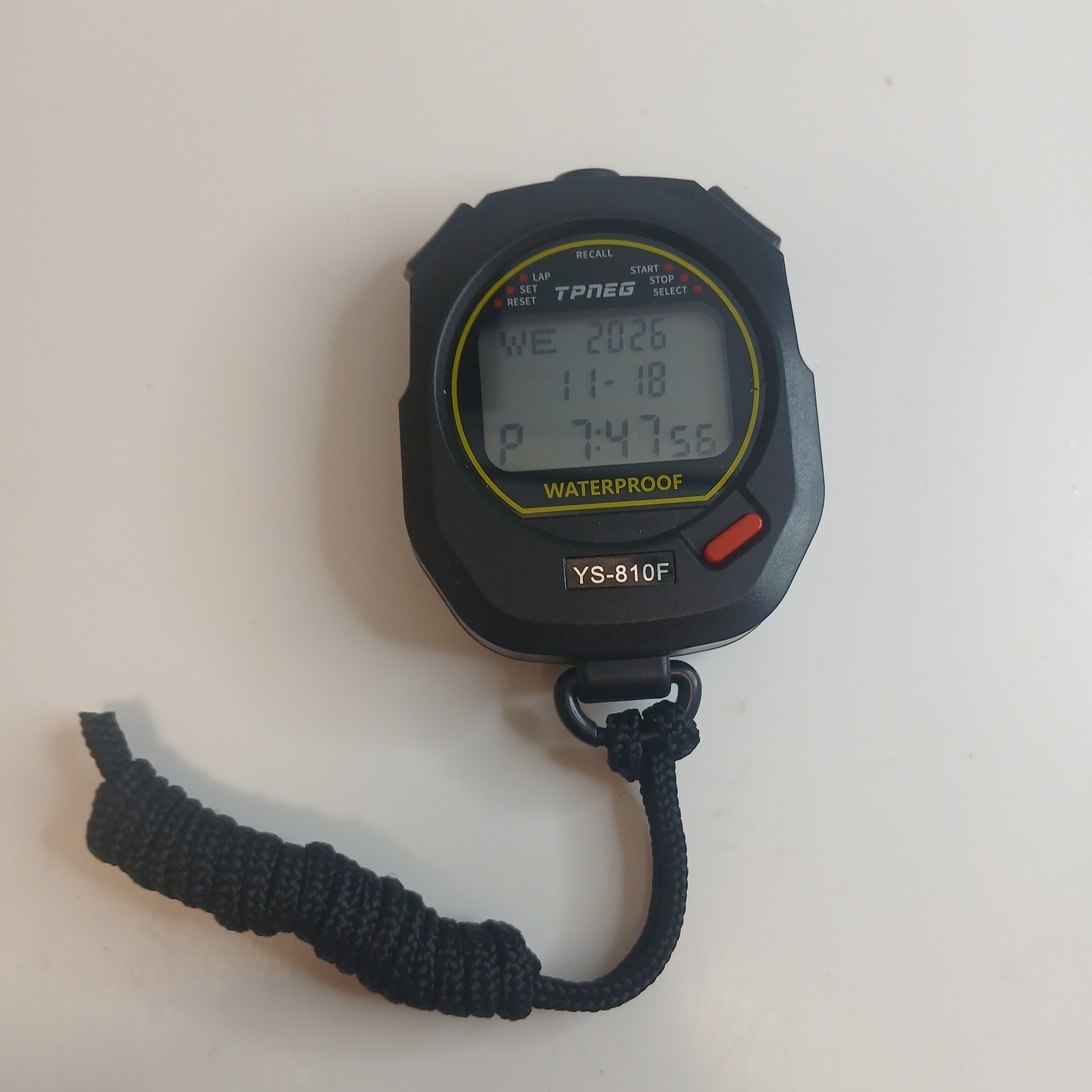 Waterproof Digital Handheld Sports Stopwatch Stop Watch Timer Alarm Counter