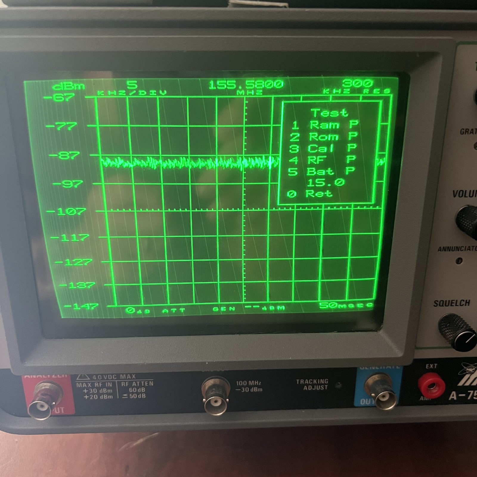ifr-7550 spectrum analizer