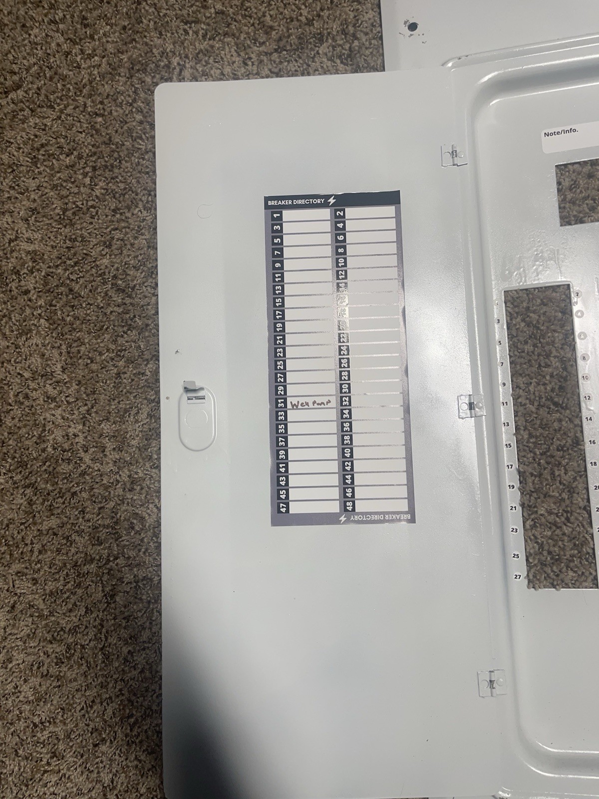 Pushmatic 200 Amp 56 Circuit Panel Cover