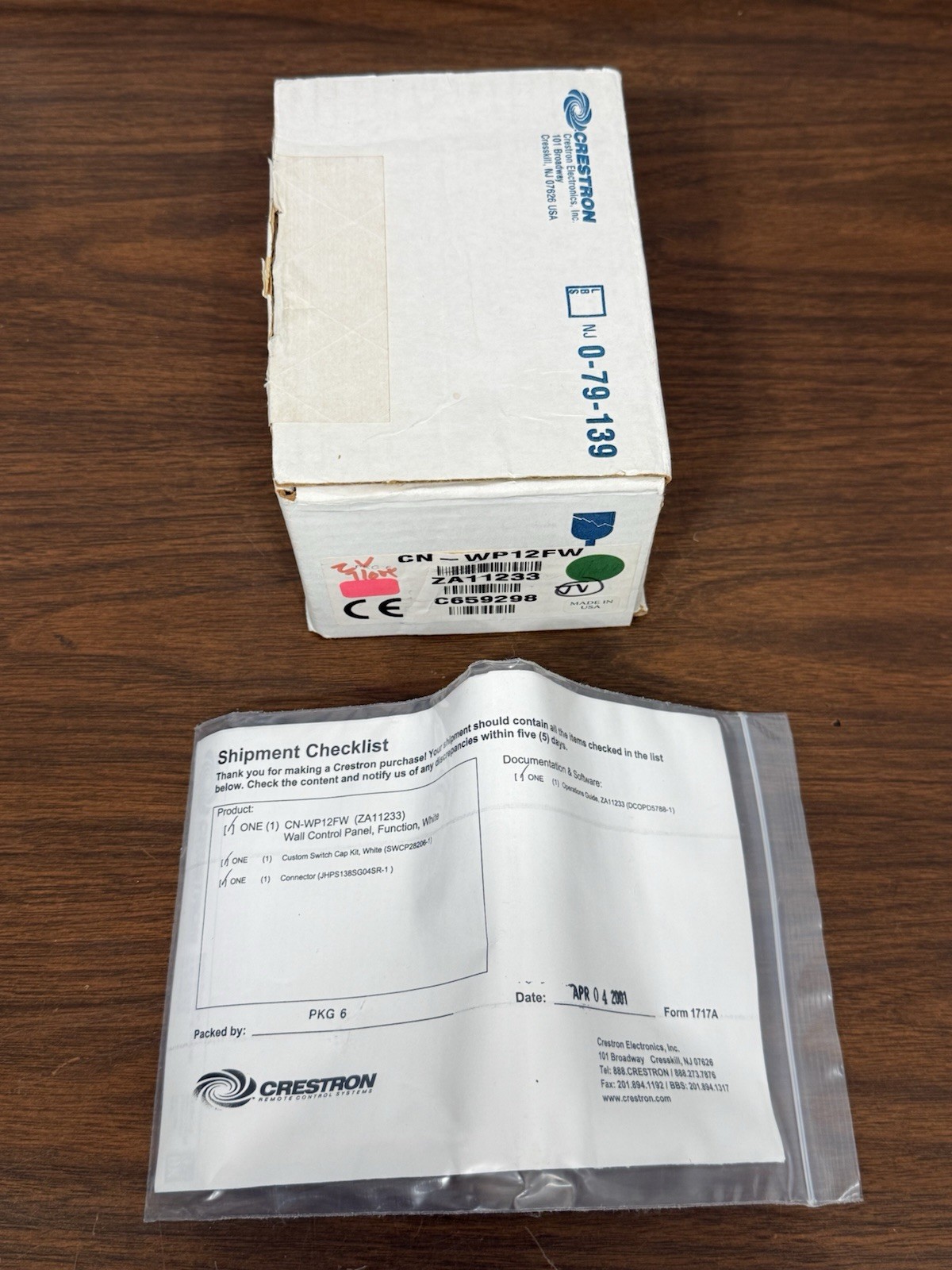 Crestron CN-WP12FW 12 Button Wall Keypad White NEW/OPEN BOX