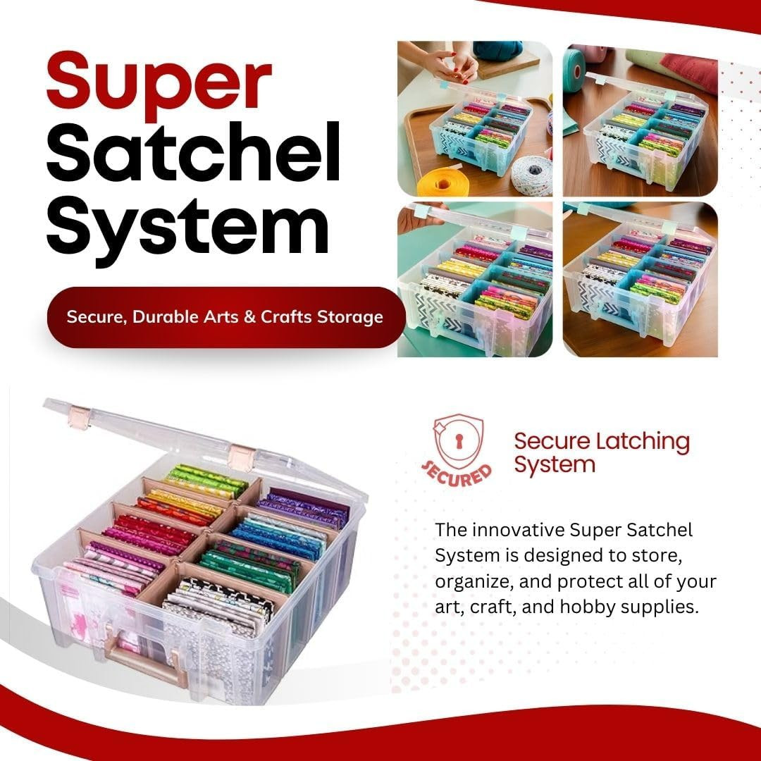 6990SA Super Satchel Double Deep Compartment Box - Art Storage with 8 Removable