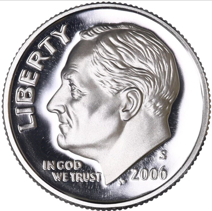 2006 S Proof Roosevelt Dime CN Clad (One Coin)
