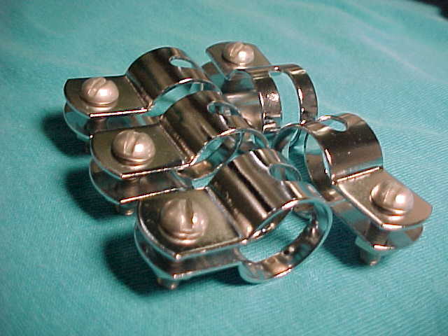 5 Vintage Chrome Bicycle Coaster Brake Arm Straps Schwinn Shimano Huffy AMF nos