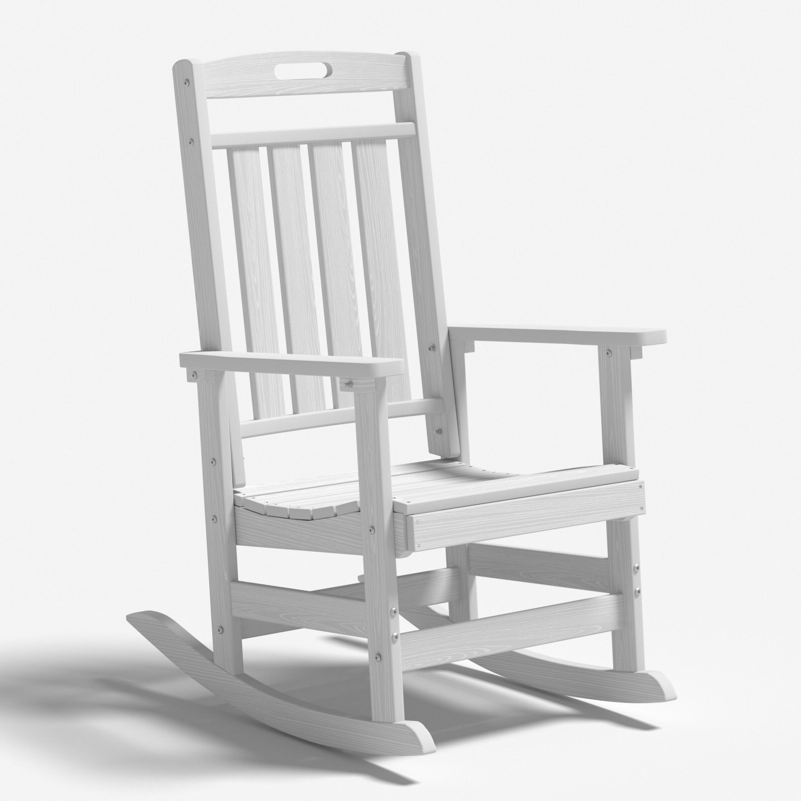 HDPE Porch Rocking Chair Outdoor Patio Rocker Durable All-Weather