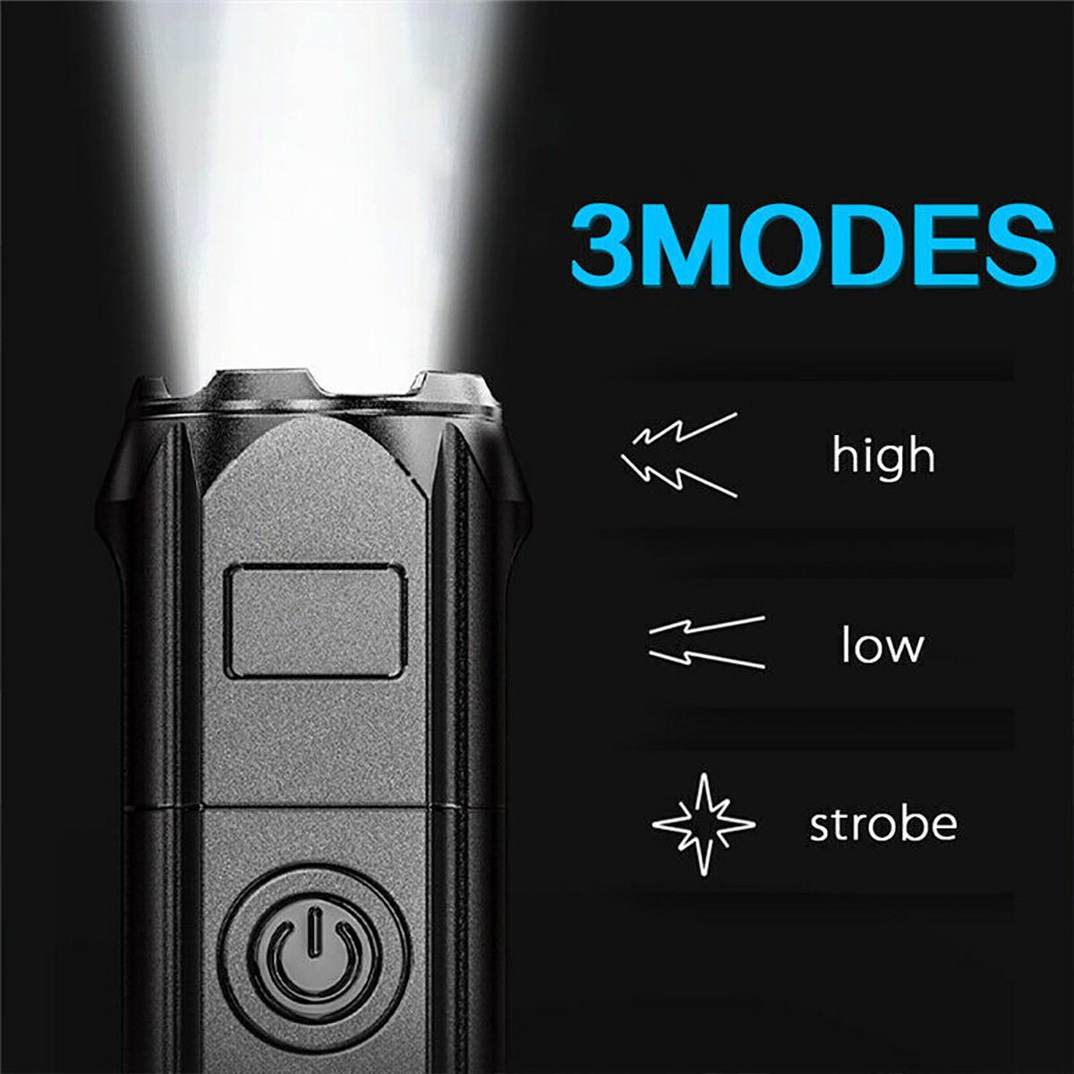 2 Pack Super-Bright 990000LM LED Tactical Flashlight Zoom Torch