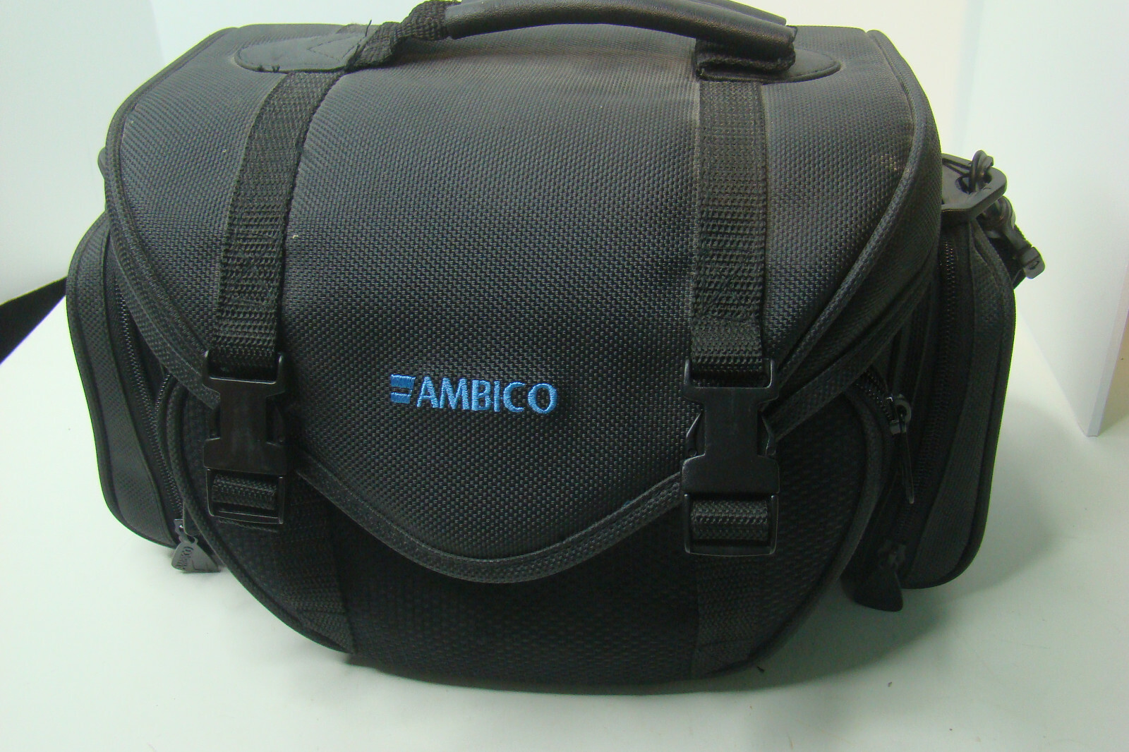 Vintage Ambico Black Nylon Camera Bag video camera shoulder strap carrier